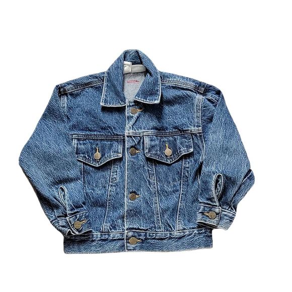 Palmetto's Kids Vintage Denim Jean Jacket ~ Sz M ~ Button Down ~ Stonewashed - Picture 1 of 5